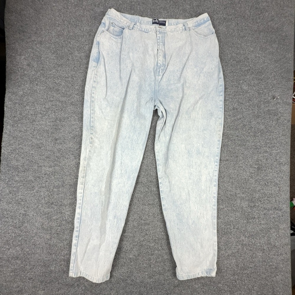 L.A. Blues Jeans Womens 28 Long Acid Wash Blue High Rise Relaxed Tapered Denim